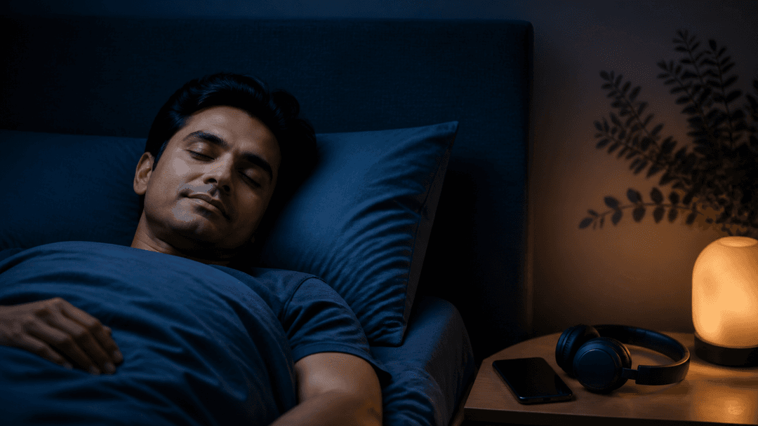 Peaceful sleep after guided meditation