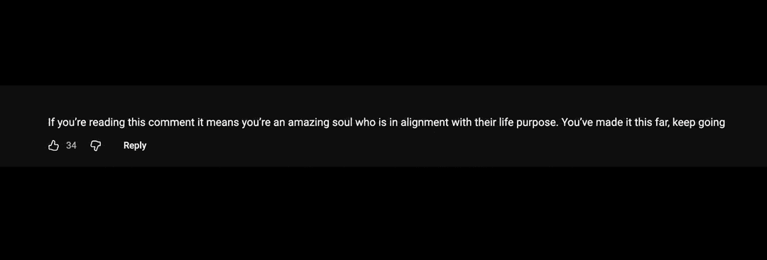 Anonymous original meditation listener comment