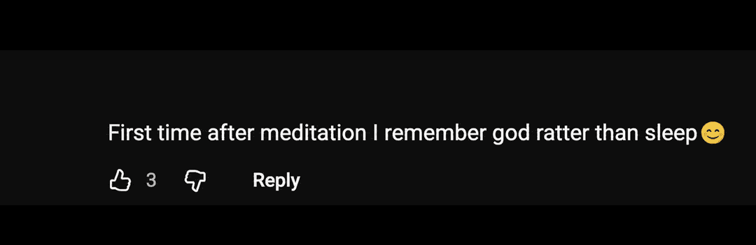 Anonymous original meditation listener comment