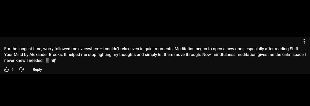 Anonymous original meditation listener comment