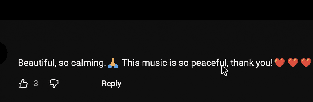 Anonymous original meditation listener comment