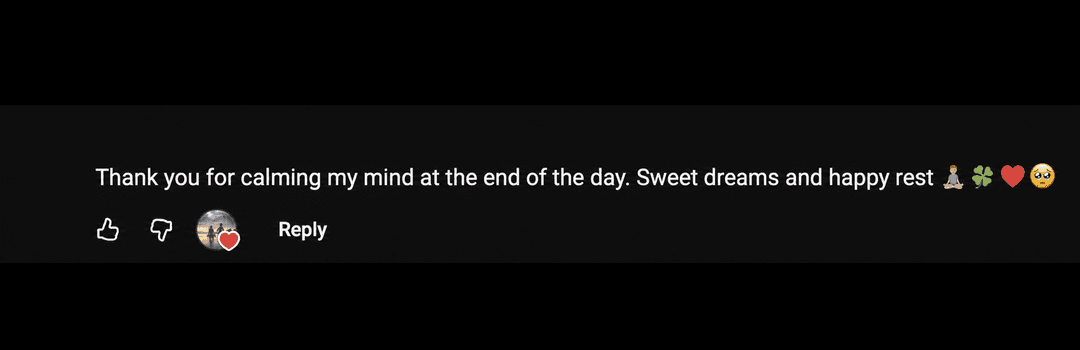 Anonymous original meditation listener comment